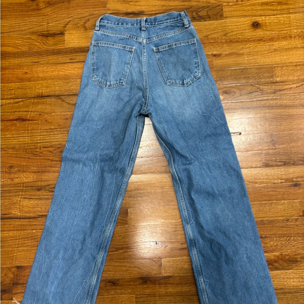 Zara Classic Dark Blue Straight Leg Jeans - Picture 4 of 4